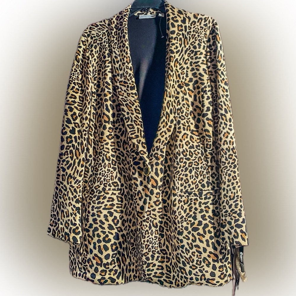 Susan Graver Size 2XP Petite Animal Print Blazer NWOT